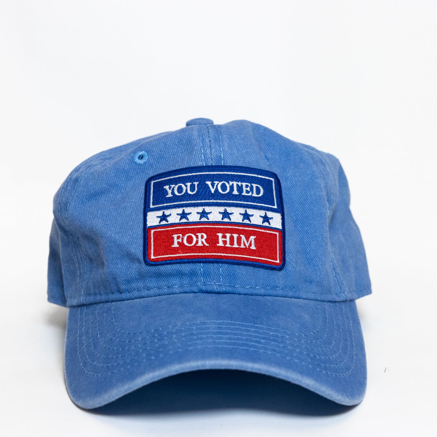 Ball Cap in Light Blue with Rectangular Patch
